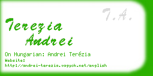 terezia andrei business card